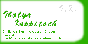 ibolya koppitsch business card